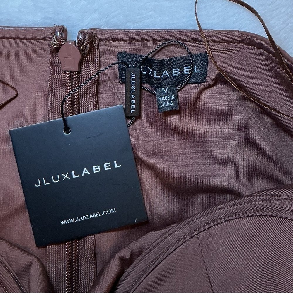 Jluxlabel faux leather strapless bodysuit - Picture 5 of 6